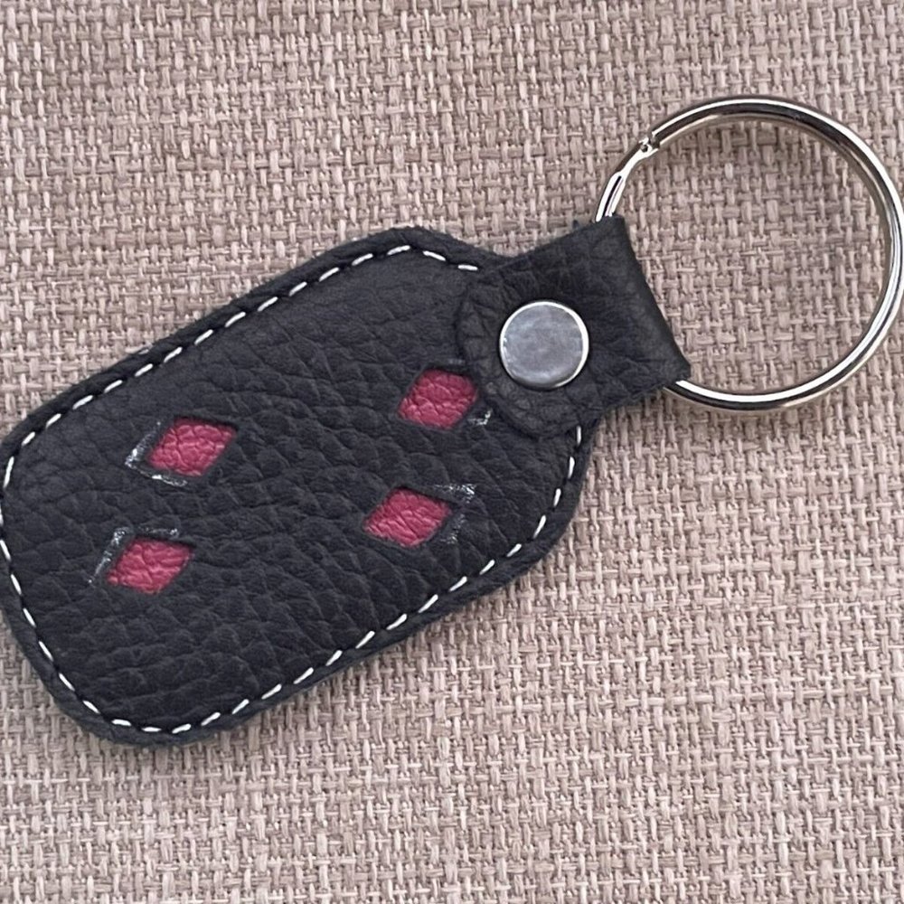 Leather Keys Holder Key Chain Black Genuine Leather Keychain Handmade